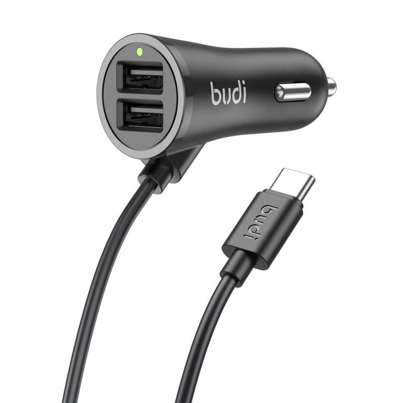 شارژر فندکی 17وات بودی مدل CC068TB1 به همراه کابل USB-C