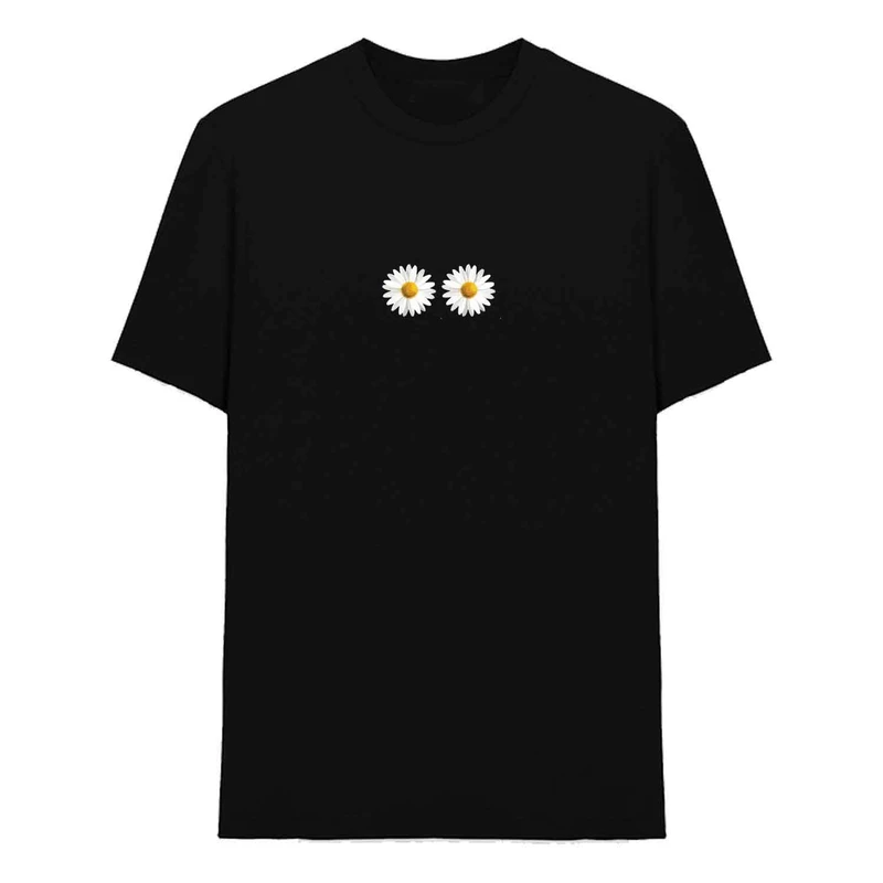 تی شرت آستین کوتاه زنانه مدل بابونه کد 67