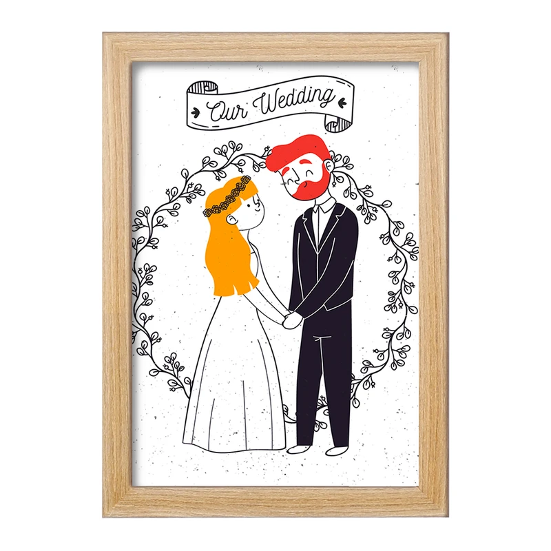 تابلو خندالو مدل عروس و داماد کد 29621