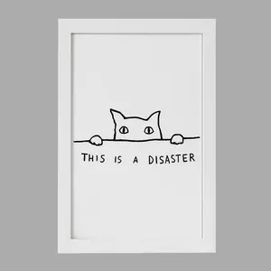 تابلو خندالو مدل گربه نگران کد 29325