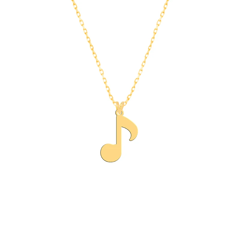 گردنبند طلا 18 عیار زنانه فرشته مدل نت موسیقی  WNLZ-000625