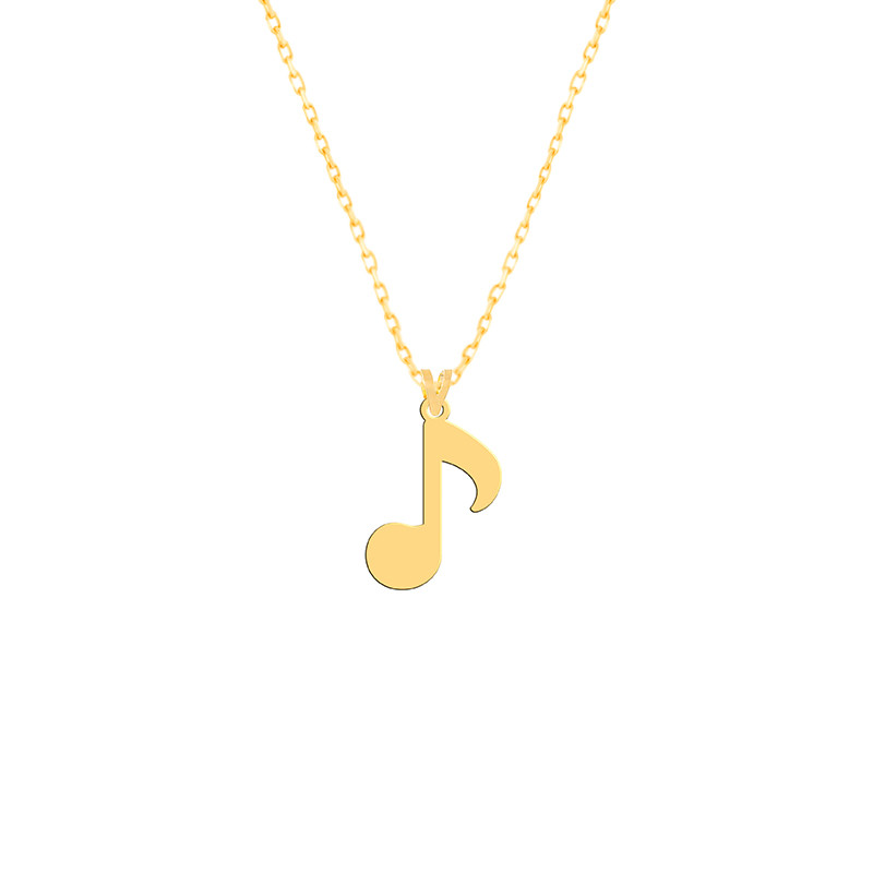 گردنبند طلا 18 عیار زنانه فرشته مدل نت موسیقی  WNLZ-000625