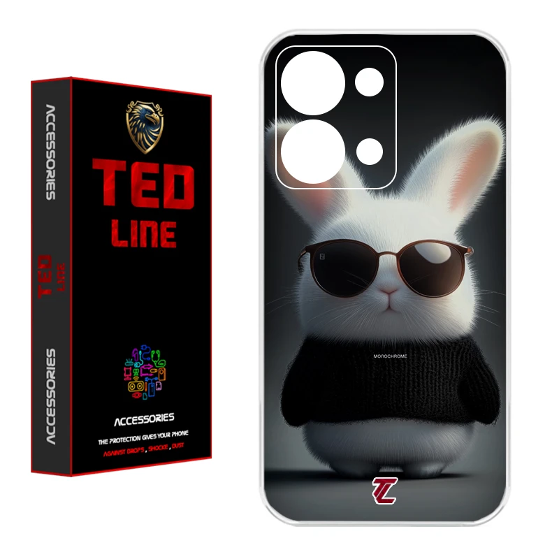 کاور تد لاین طرح خرگوش کد 1106 مناسب برای گوشی موبایل شیائومی Redmi Note 13 4G
