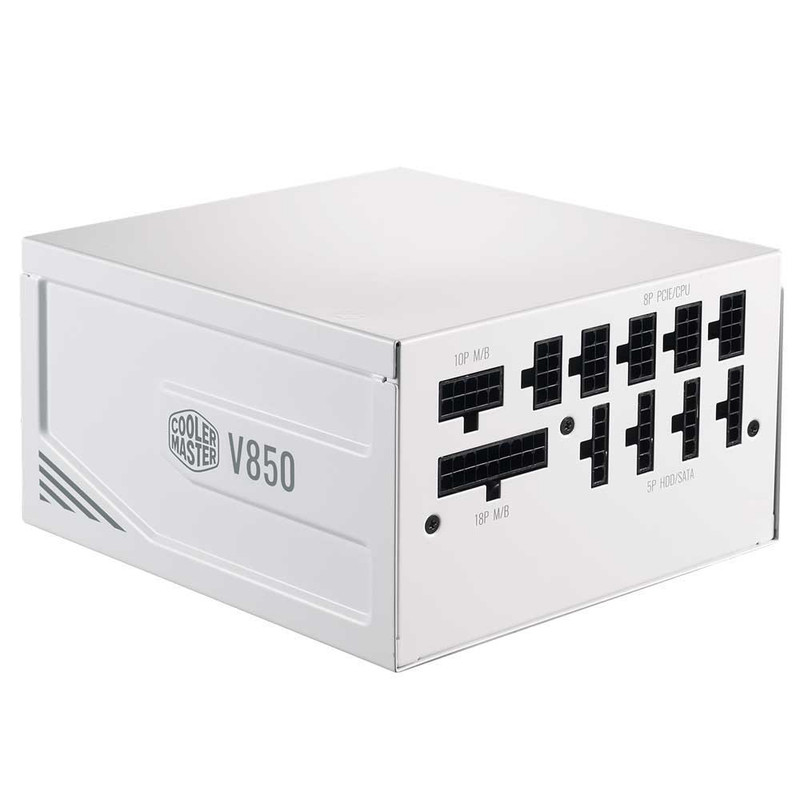 منبع تغذیه کامپیوتر کولر مستر مدل  V850 GOLD V2 FULL MODULAR WHITE EDITION