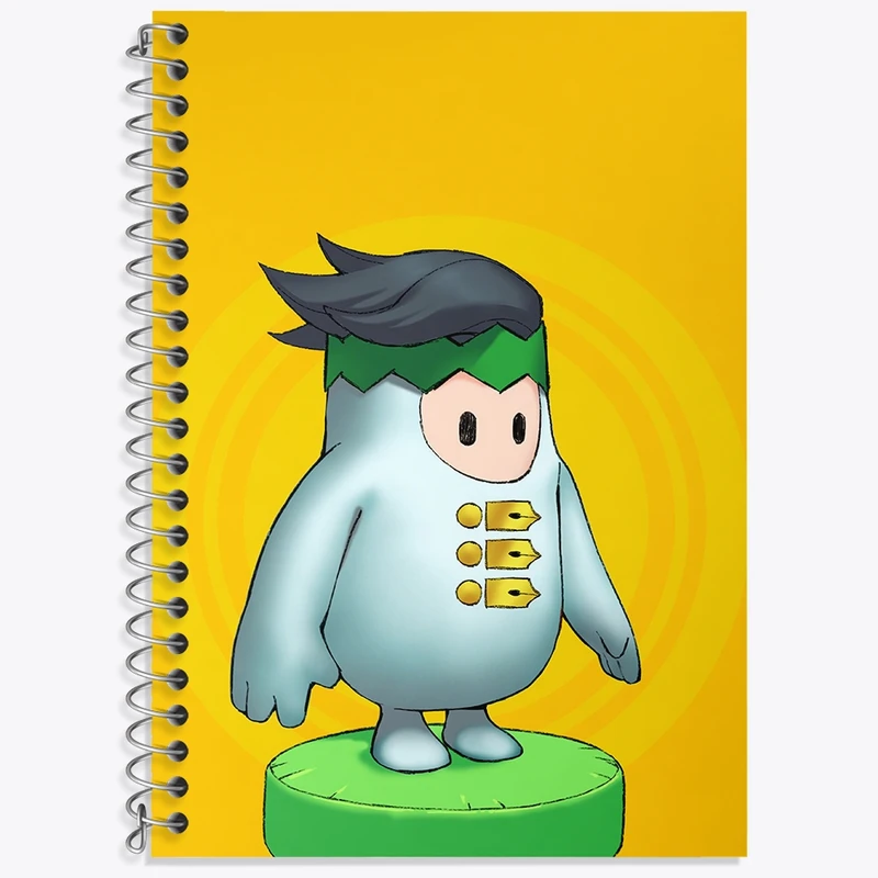 دفتر زبان 50 برگ خندالو مدل دو خط طرح بازی فال گایز (Fall Guys) کد 32834