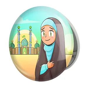 آینه جیبی خندالو طرح نیمه شعبان کودکانه مدل تاشو کد 25543 