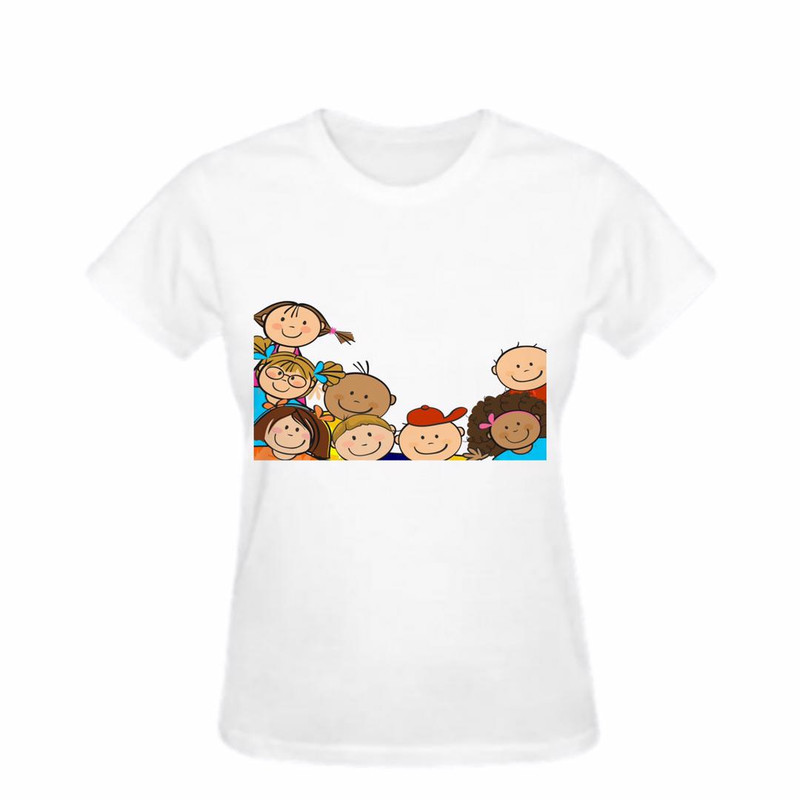 تی شرت آستین کوتاه زنانه مدل چاپی کد 018