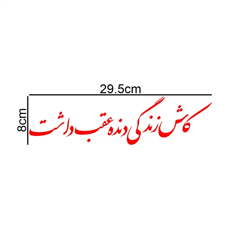 برچسب بدنه خودرو طرح کاش زندگی دنده عقب داشت کد MT-R413