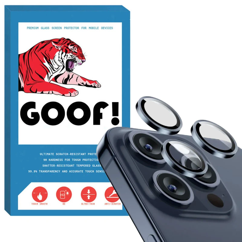 محافظ لنز دوربین گوف مدل رینگی مناسب برای گوشی موبایل اپل Iphone 15 Pro Max