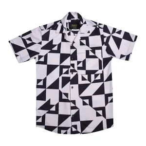 پیراهن آستین کوتاه مردانه مدل بیسکوییتی 