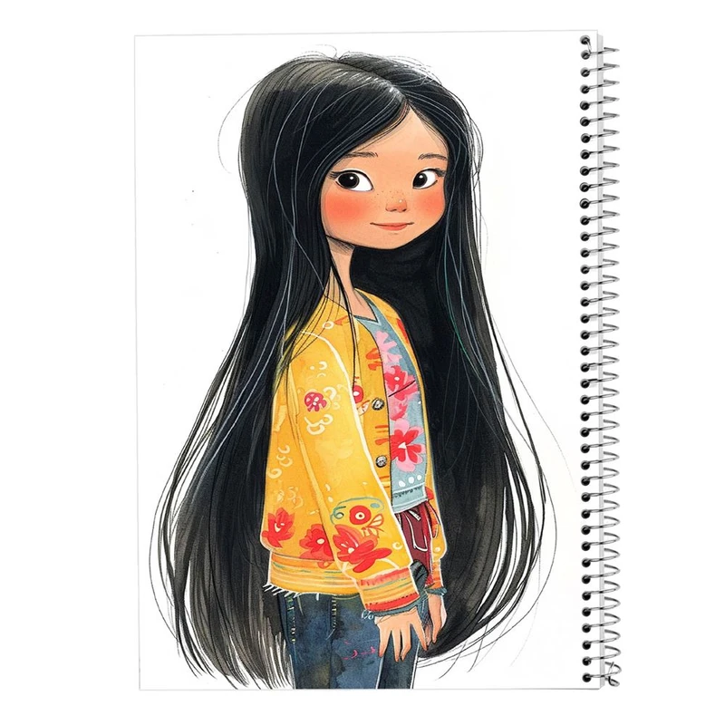 دفتر شطرنجی 50 برگ مدوپد طرح دخترانه کد DF15767