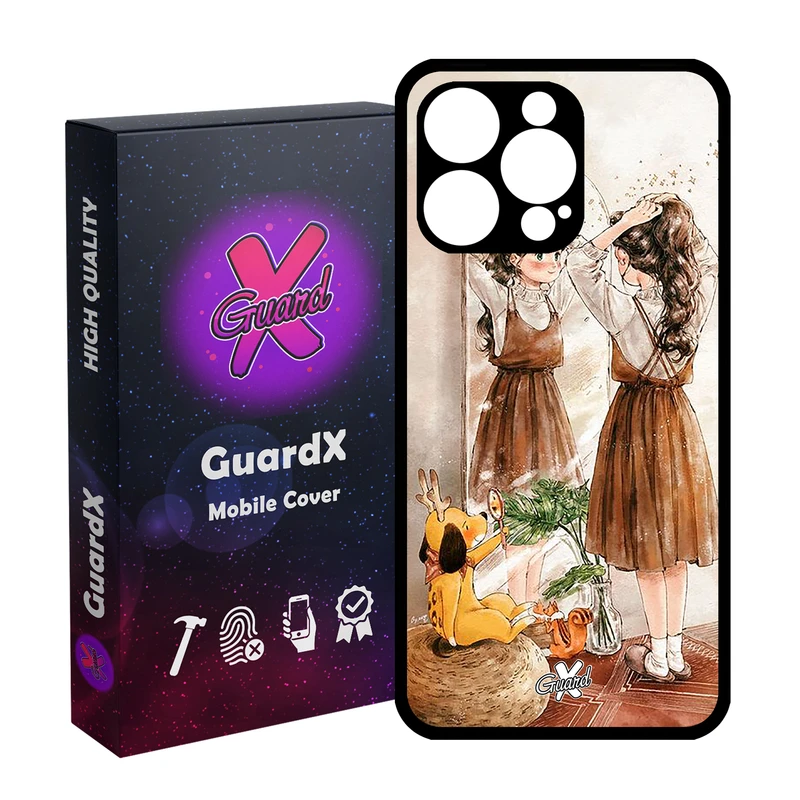 کاور گارد ایکس طرح Girl مدل قاب Glass10306 مناسب برای گوشی موبایل اپل iPhone 15 Pro Max