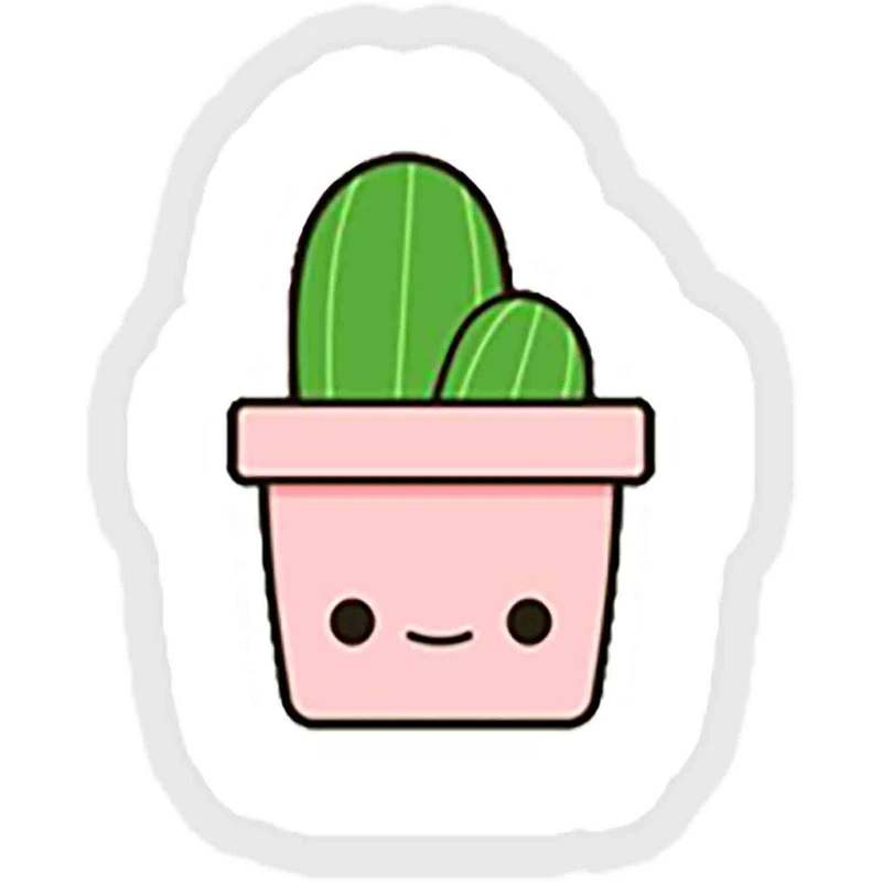 استیکر لپ تاپ طرح cactus In Cute Pot کدST275
