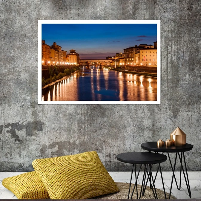 تابلو بکلیت طرح شهر فلورانس ایتالیا مدل قاب شاسی W-s8043