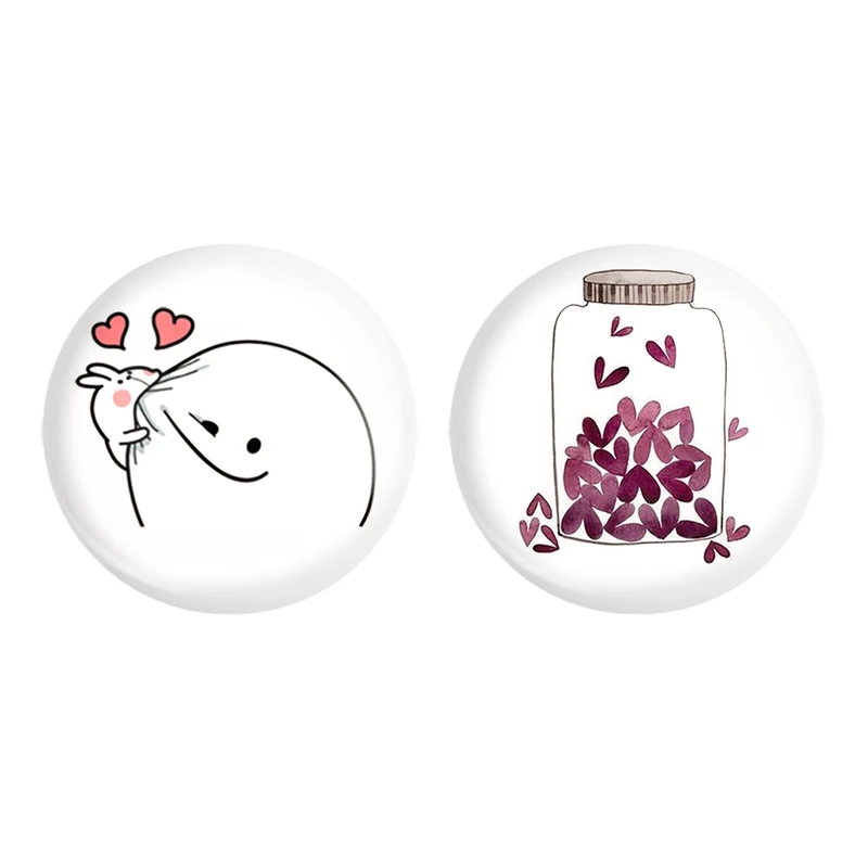 مگنت خندالو طرح عاشقانه کد 18531862 مجموعه 2 عددی