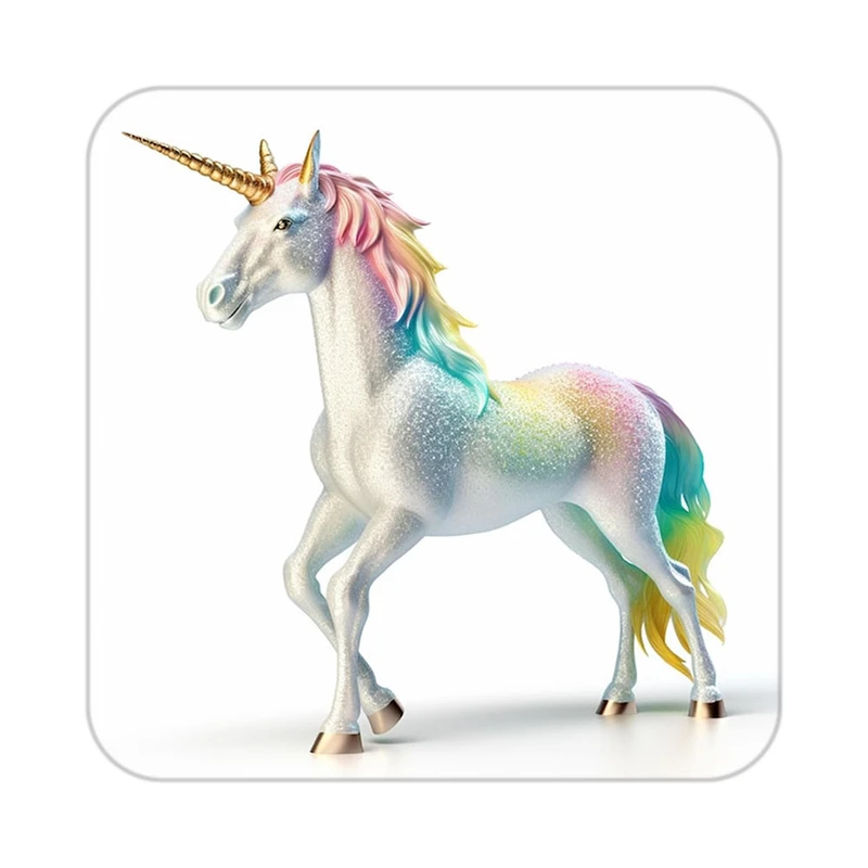 زیر لیوانی کاکتی طرح اسب تک شاخ و یونیکورن مدل mp29075