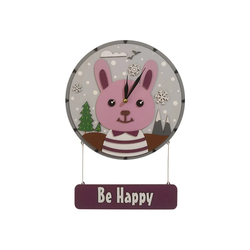ساعت دیواری کودک طرح خرگوش مدل Mkids43-Rabbit(G)