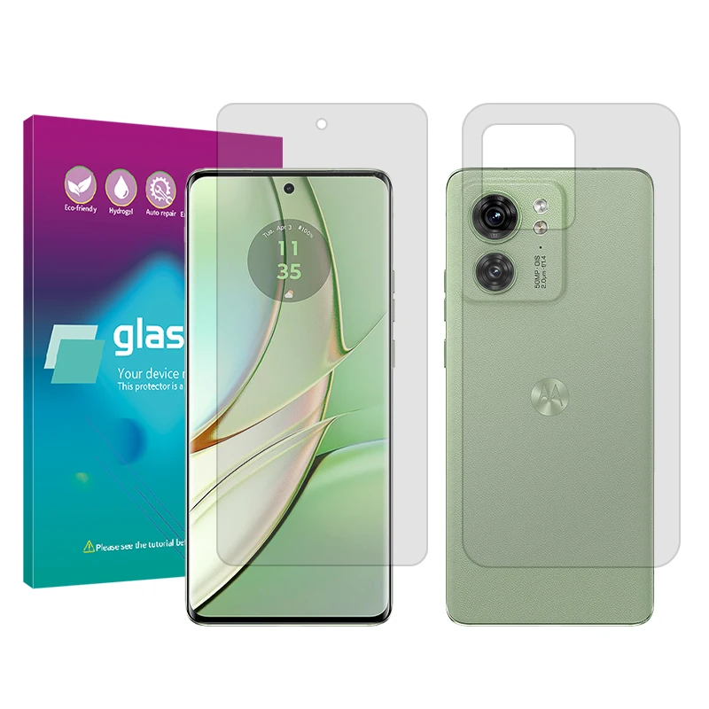محافظ صفحه نمایش شفاف گلس پرو مدل Resistant مناسب برای گوشی موبایل موتورولا Edge 40 به همراه محافظ پشت گوشی