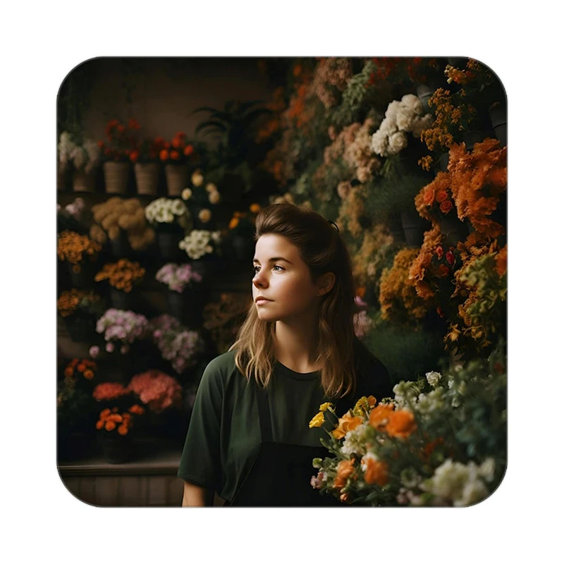 زیر لیوانی کاکتی طرح گل مدل mp16384