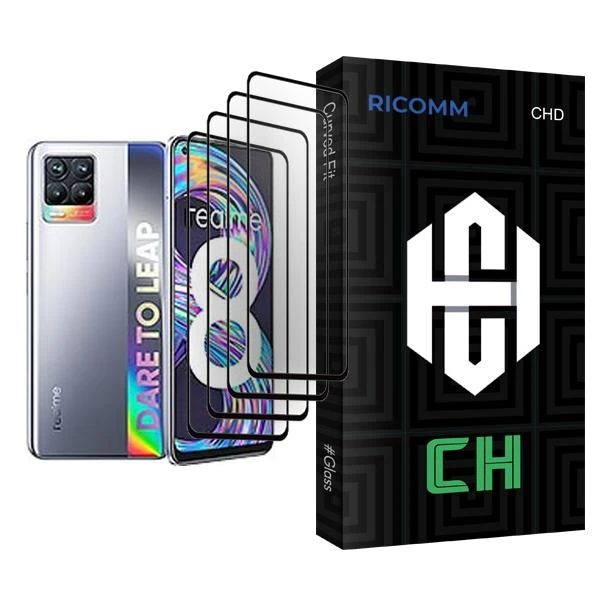 محافظ صفحه نمایش ریکام مدل CH Glass MIX004 مناسب برای گوشی موبایل ریلمی 8 بسته چهار عددی