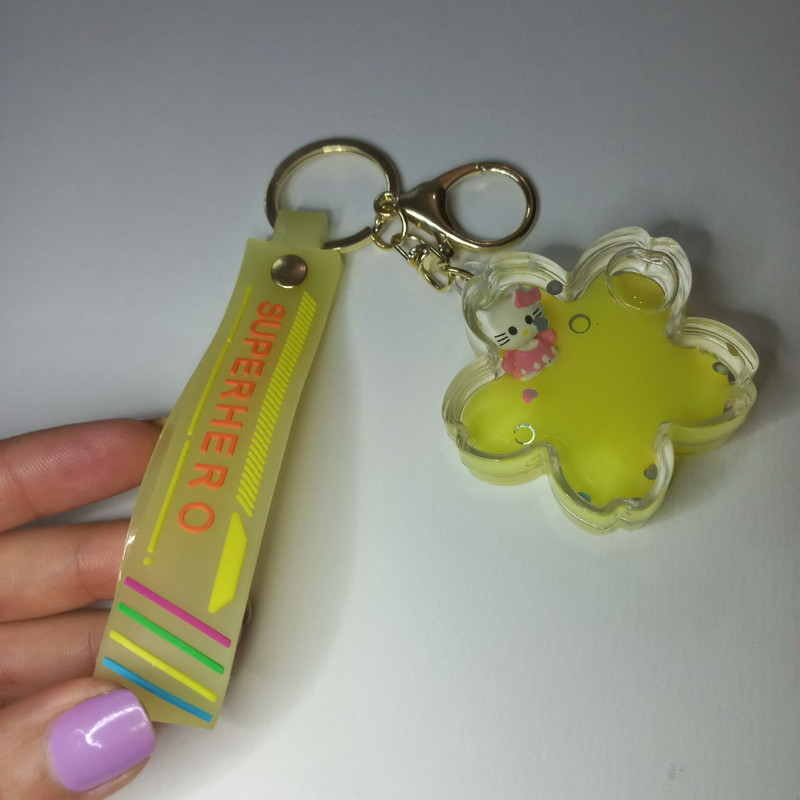 جاکلیدی دخترانه مدل فانتزی آکواریومی طرح گل کد 02