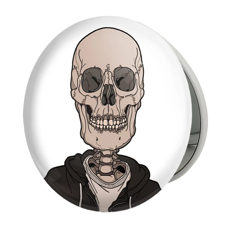 آینه جیبی خندالو طرح اسکلت Skleton مدل تاشو کد 1169 