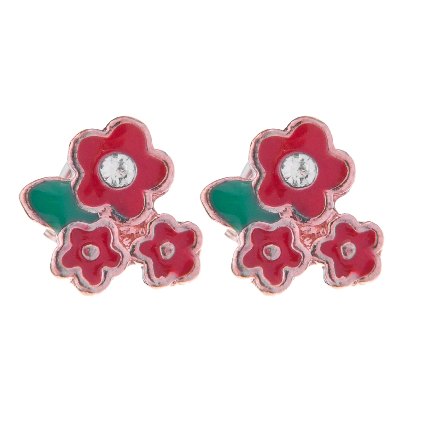 گوشواره دخترانه طرح گل کد RKH_494