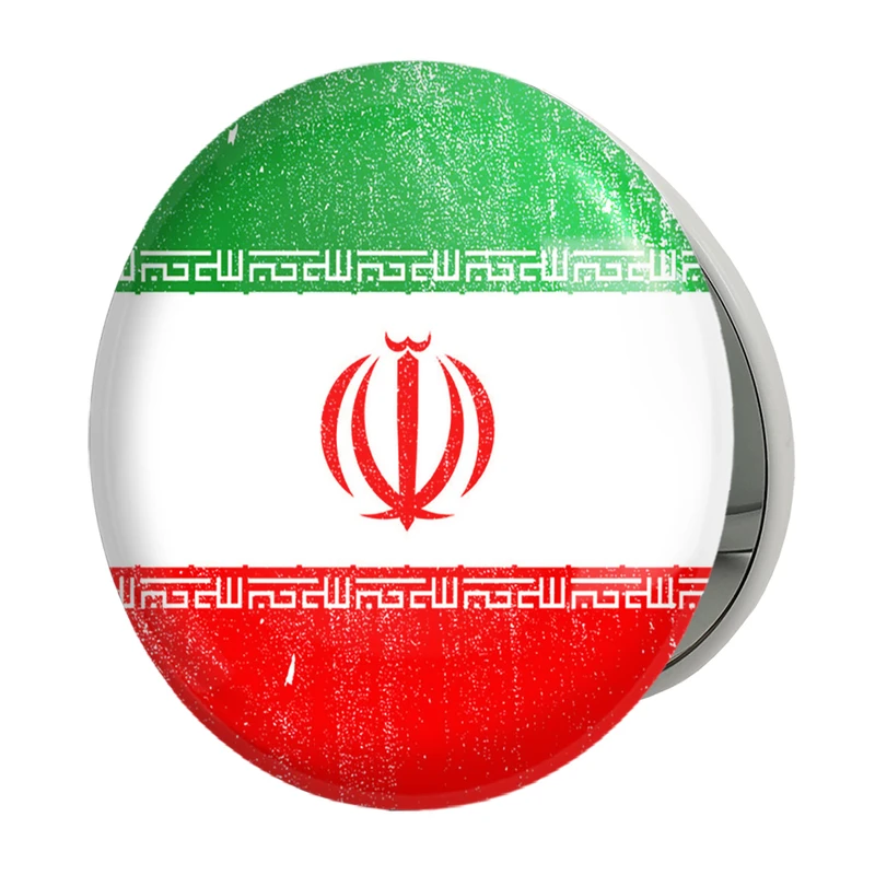 آینه جیبی خندالو طرح پرچم ایران مدل تاشو کد 23934 