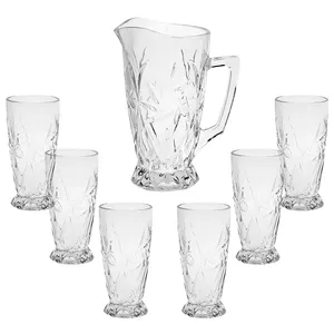 سرویس پارچ و لیوان 7 پارچه طرح خورشیدی
