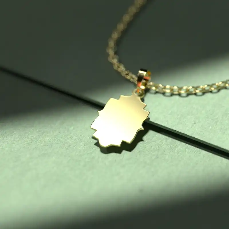 گردنبند طلا 18 عیار زنانه مدوپد مدل شکل هندسی کد P2-1-1219