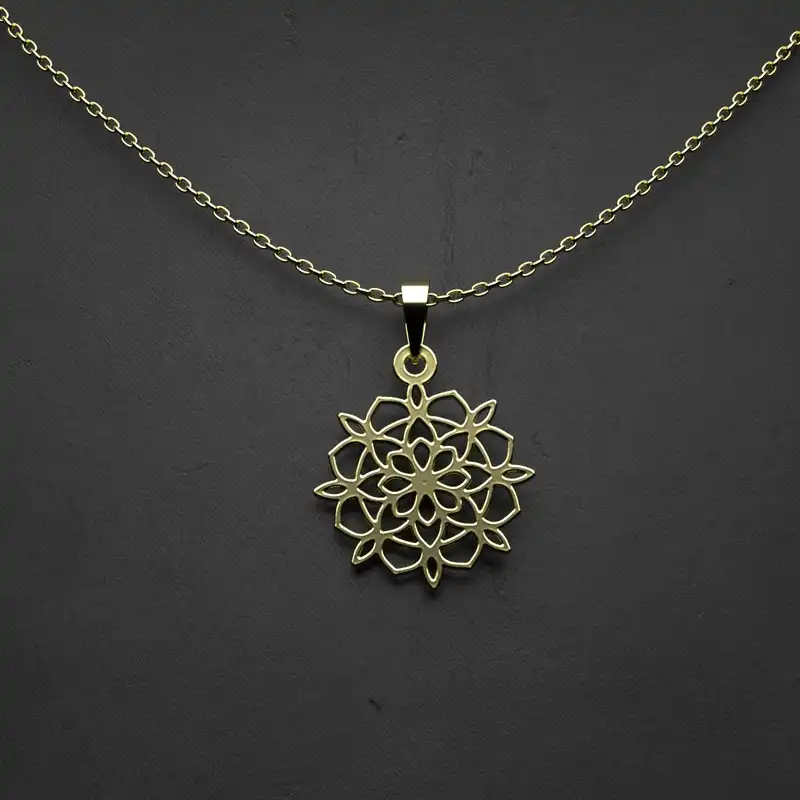 گردنبند طلا 18 عیار زنانه مدوپد مدل مثلث کد CA10537