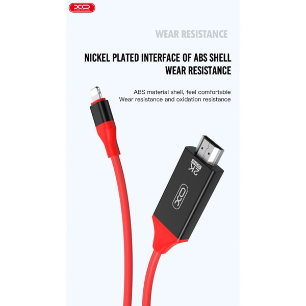 کابل تبدیل HDMI به لایتنینگ ایکس او مدل GB006  طول 2 متر