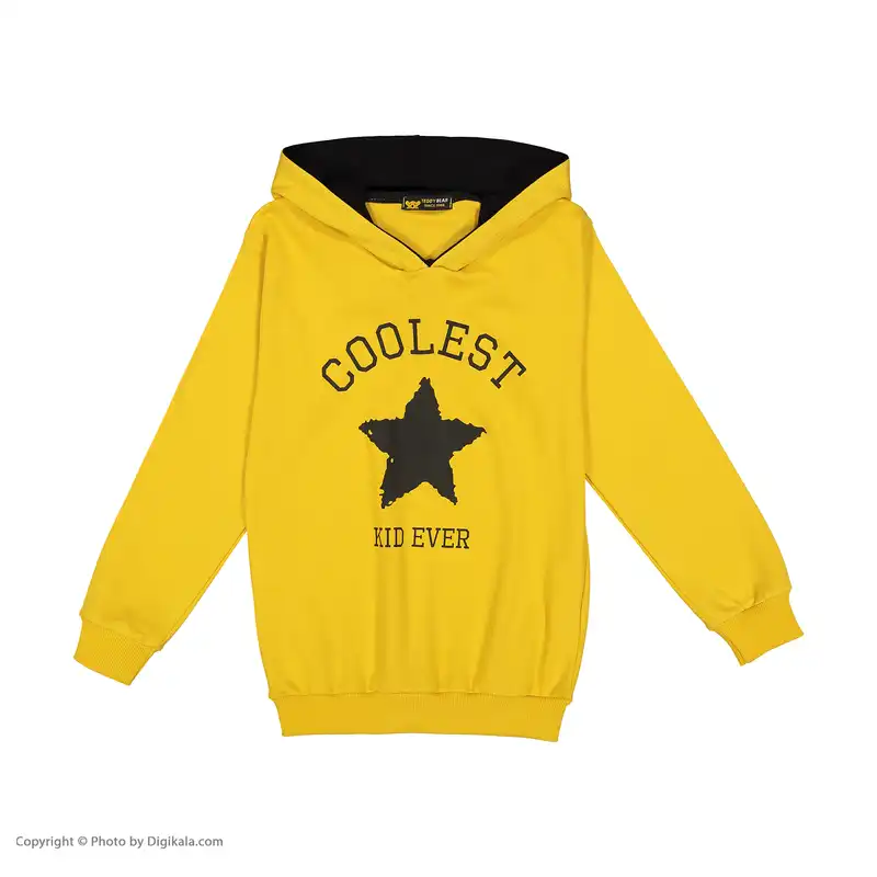 ست هودی و شلوار پسرانه خرس کوچولو کد 120 رنگ خردلی