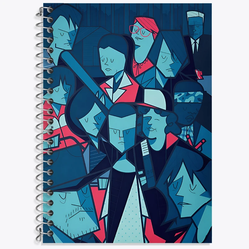 دفتر زبان 50 برگ خندالو مدل دو خط طرح صورتک کد N4459