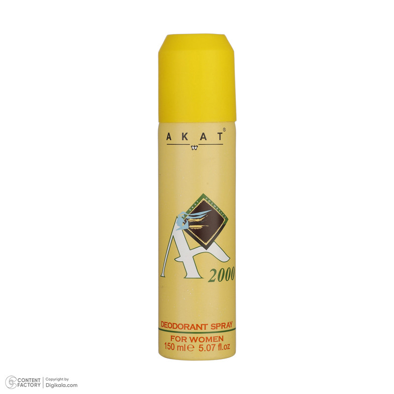 اسپری خوشبو کننده بدن زنانه آکات مدل 2000-1 حجم 150 میلی لیتر مجموعه 2 عددی