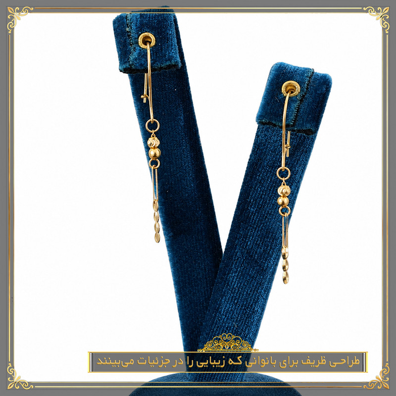 نیم ست طلا 18 عیار زنانه طلای معتمدی مدل توپی کلاسیک
