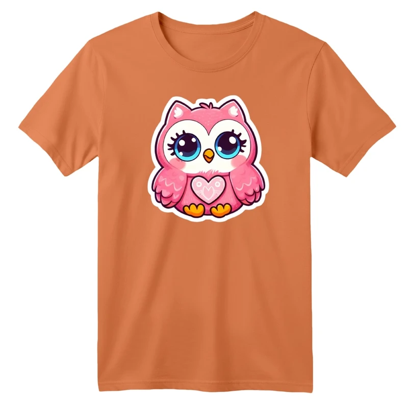 تی شرت آستین کوتاه بچگانه مدل جغد کد 02