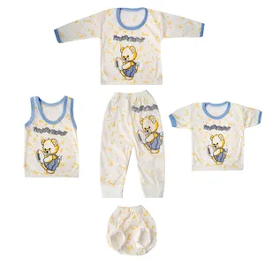 ست 5 تکه لباس نوزادی طرح بامزی مدل  F5K-25