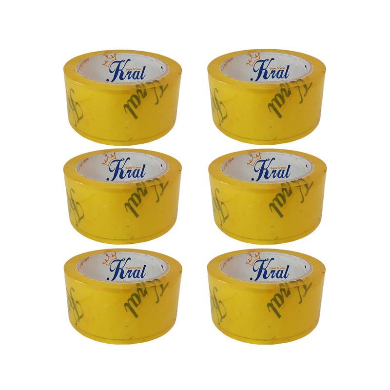 چسب پهن کرال مدل HT - 0048 عرض 4.8 سانتی متر مجموعه شش عددی