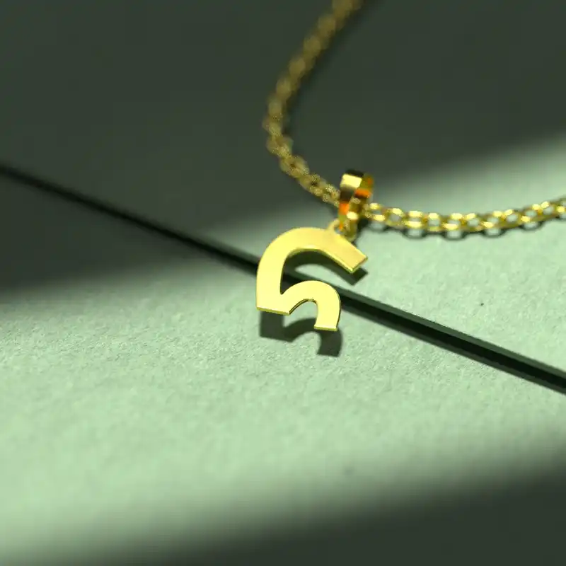 گردنبند طلا 18 عیار زنانه مدوپد مدل حرف ی کد I3-1-1460