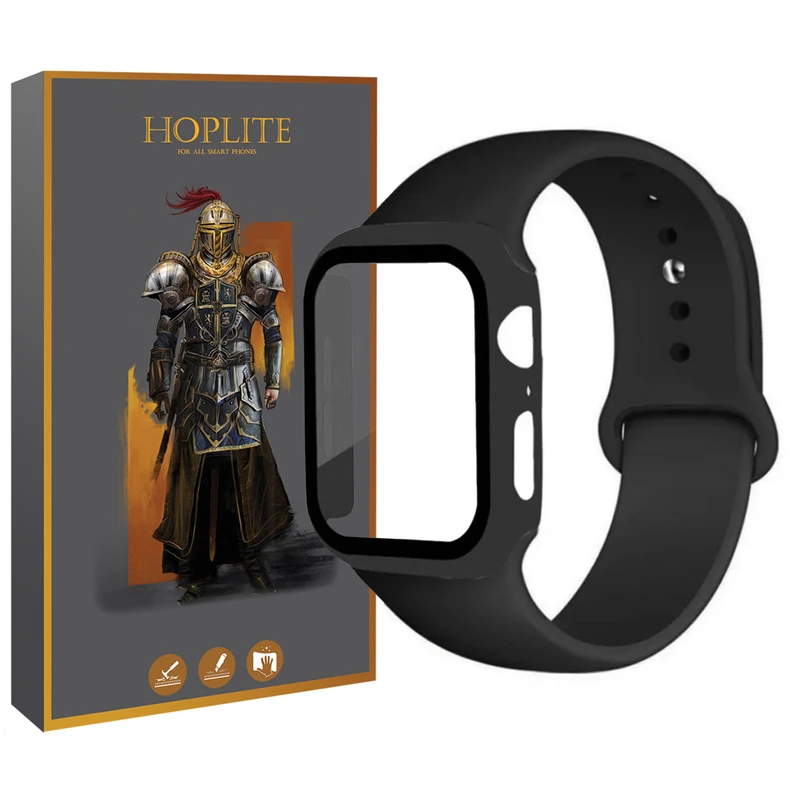 بند هاپلایت مدل Soft-Guard-HL مناسب برای اپل واچ سری 1/2/3 سایز 38 میلی متری به همراه کاور