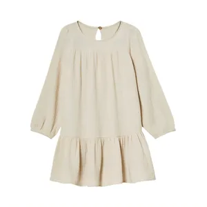 پیراهن آستین بلند یقه گرد دخترانه لوپیلو مدل Roomi