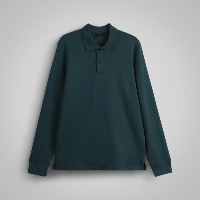 پولوشرت آستین بلند مردانه بوسینی مدل 233109001