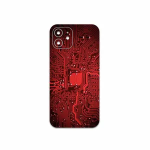 MAHOOT Red Printed Circuit Board Cover Sticker for Apple iPhone 12