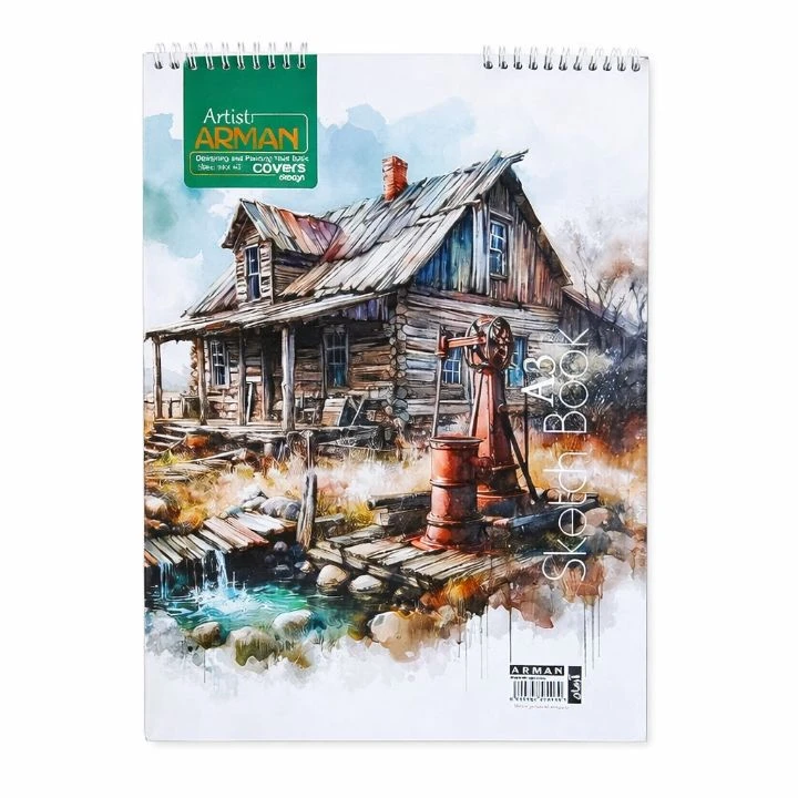 دفتر طراحی 30 برگ سیمی آرمان مدل کلبه A3