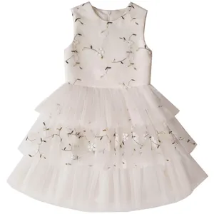 پیراهن دخترانه مدل رز رنگ سفید