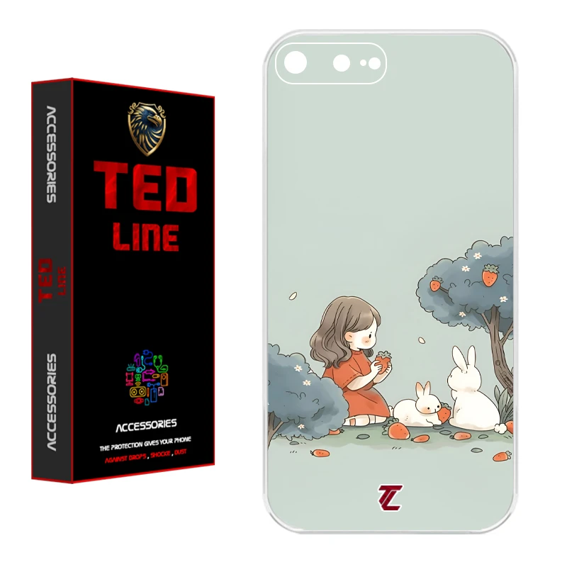 کاور تدلاین طرح دختر و خرگوش کد 1228 مناسب برای گوشی موبایل اپل Iphone 7 Plus / 8 Plus