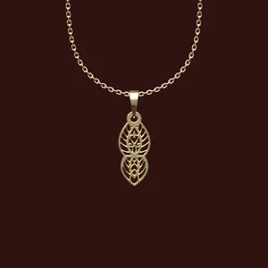 گردنبند طلا 18 عیار زنانه مدوپد مدل هندسی کد W2-1-1259