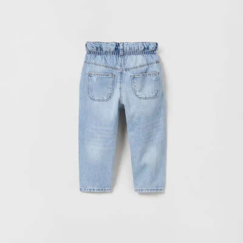 شلوار جین دخترانه مدل مام استایل