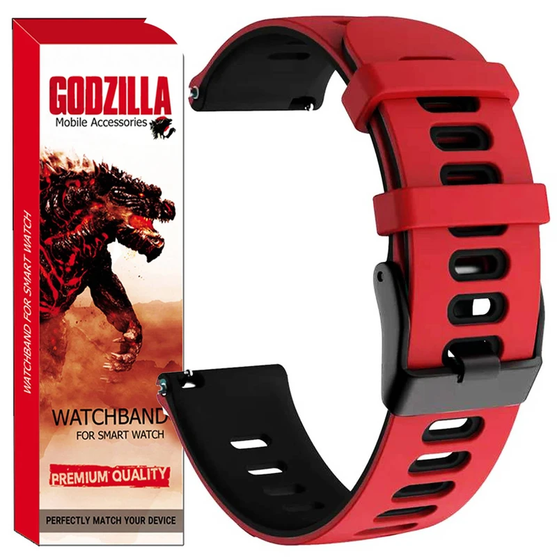 بند گودزیلا مدل SILICONE-2C مناسب برای ساعت هوشمند هایلو LS02 Pro / RS3 LS04 / Watch 2 Pro